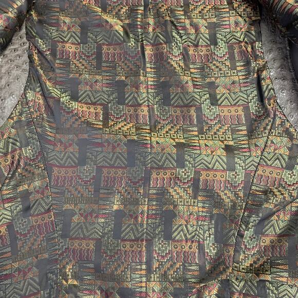 NAKARA Size M Grey Ostrich Leather Zip Up Vest - Picture 6 of 6